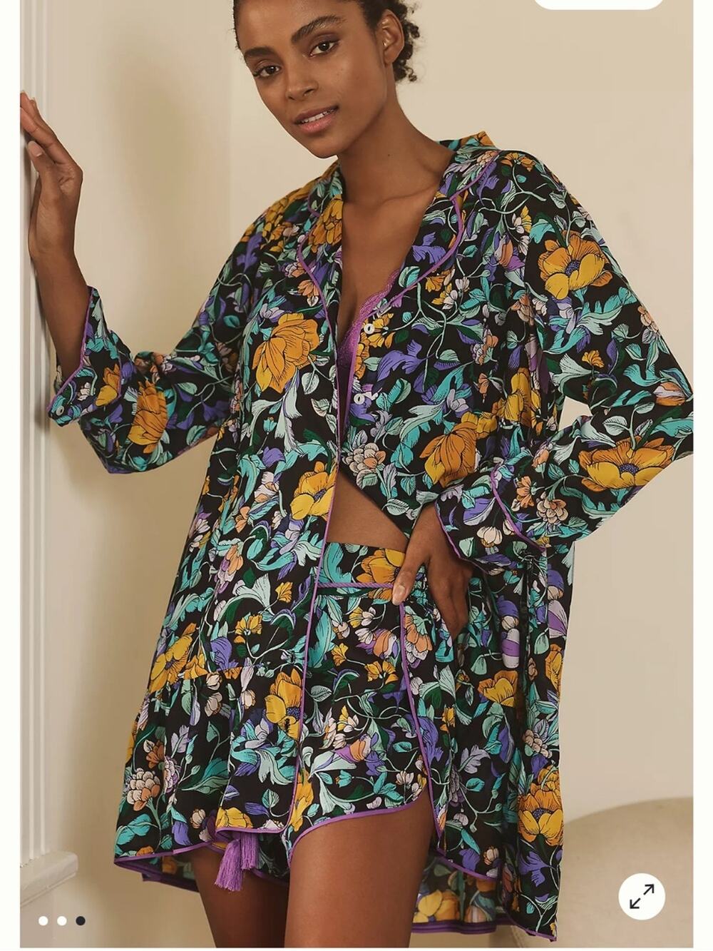Alexandra Farmer Long Sleeve Tunic PJ Top XS